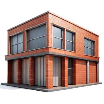 dramatic traditional Contemporary Building Facade Brick Texture Transparent premium png
