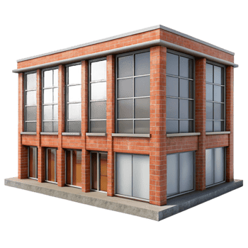 beautiful traditional Contemporary Building Facade Brick Texture Transparent professional png