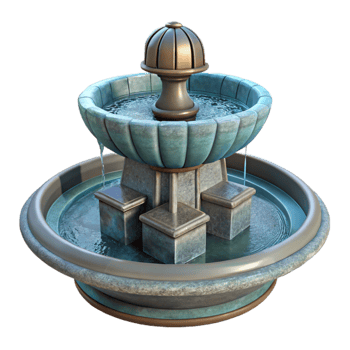 dramatic modern Contemporary Fountain Water Feature Transparent Element png