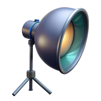 stunning abstract Continuous Lighting Setup Transparent Background high quality png