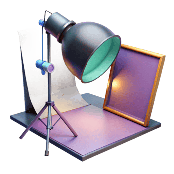 impressive vintage Continuous Lighting Setup Transparent Background high resolution png