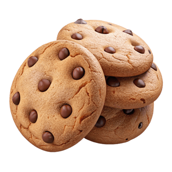 Cookies Chocolate Chip Homemade Isolated on White Background png