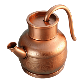 wonderful creative Copper Brewing Pot with Lid Transparent Background high quality png