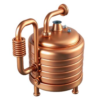 impressive classic Copper Wort Chiller Coiled Transparent Background premium png