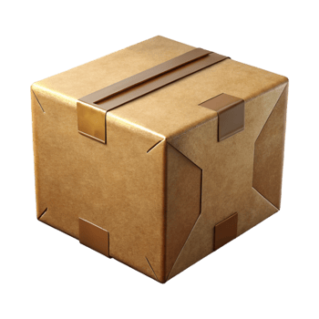 serene contemporary Corrugated Cardboard Box Isolated Cutout premium png