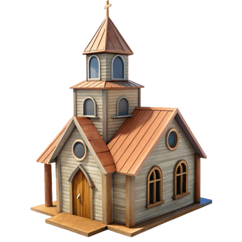 Country Church Steeple Isolated on Transparent Background png