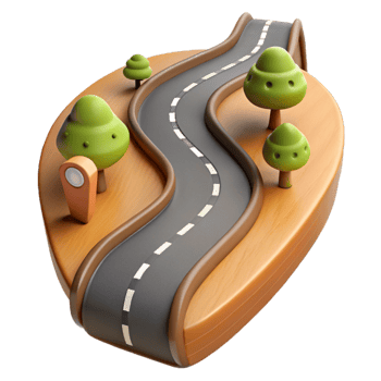 extraordinary rustic Country Road Cutout with Winding Path high quality png