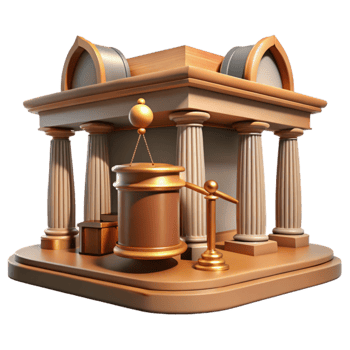 dramatic traditional Courtroom Scene Transparent Background professional png