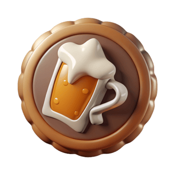 extraordinary classic Craft Beer Logo with Custom Design Isolated original png