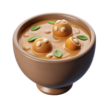 wonderful artistic Creamy Mushroom Soup in Bowl Cutout detailed png