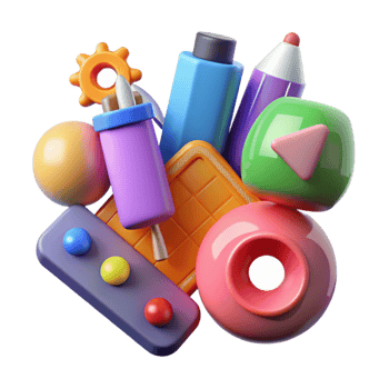 wonderful minimalist Creative Design Tools Icons Set Colorful Isolated png