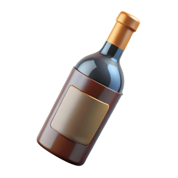 dramatic creative Creative Wine Bottle Label Design Transparent Isolated detailed png