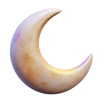 beautiful creative Crescent Moon Soft Glow Cutout premium png