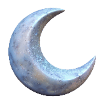 vibrant traditional Crescent Moon Thin Curve Transparent Background professional png