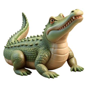 magnificent rustic Crocodile Basking in Sun Isolated exclusive png