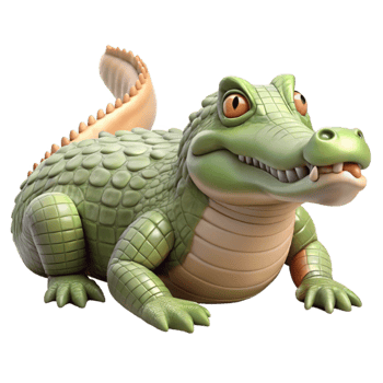 stunning rustic Crocodile Basking in Sun Isolated exclusive png