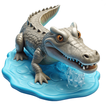 magnificent artistic Crocodile Emerging From Water Transparent Cutout exclusive png