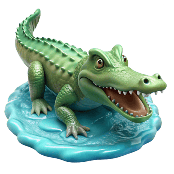 impressive vintage Crocodile Emerging From Water Transparent Cutout original png