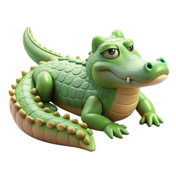 stunning creative Crocodile Sunbathing Isolated professional png
