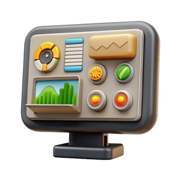 stunning artistic Crop Monitoring System Dashboard Modern Design Transparent Background professional png