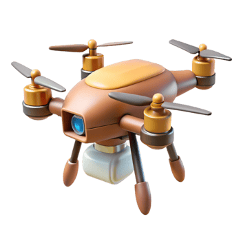 extraordinary creative Crop Spraying Drone in Flight Transparent Background premium png