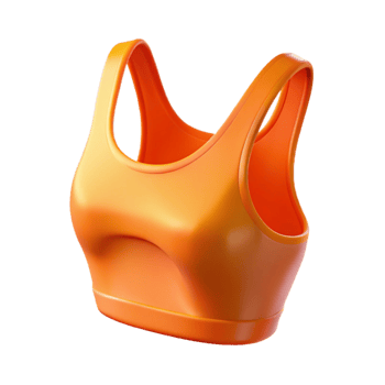 magnificent minimalist Crop Top Neon Orange Transparent Background Cutout original png