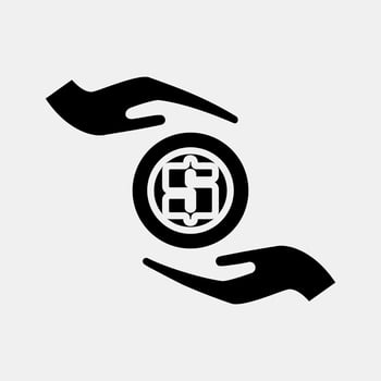 Icon payment. Economy elements. Icon in glyph style. vector
