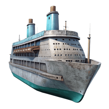 wonderful creative Cruise Ship Side View Isolated high resolution png