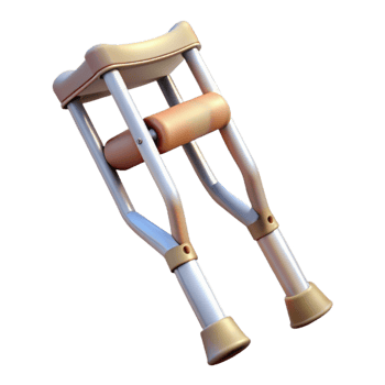 impressive traditional Crutches Medical Aid Side View Transparent Background professional png