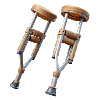 impressive minimalist Crutches Pair Adjustable Height Cutout professional png