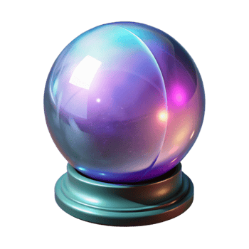 vibrant classic Crystal Ball with Glowing Aura Isolated Element genuine png