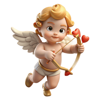 wonderful contemporary Cupid with Bow and Arrow Transparent Background professional png