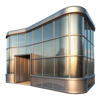 wonderful vintage Curved Building Facade Reflective Surface Transparent high resolution png