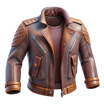 serene artistic Cyberpunk Jacket Leather Texture Isolated Element high resolution png