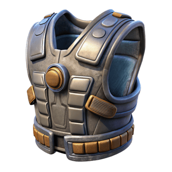 beautiful vintage Cyberpunk Vest Molded Armor Isolated Element detailed png