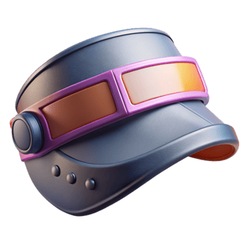 beautiful artistic Cyberpunk Visor Isolated Side Angle high resolution png
