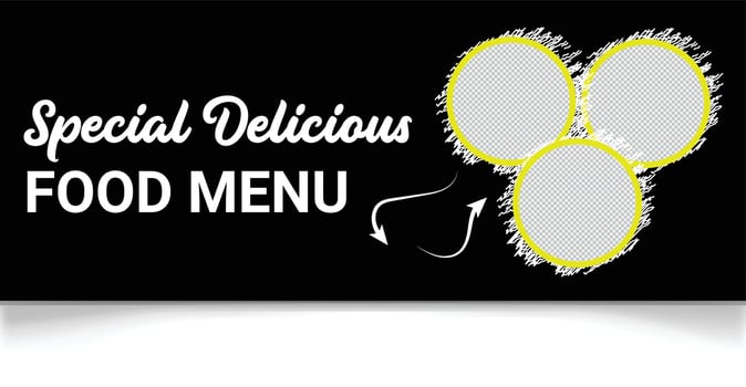 Food menu and restaurant facebook cover vector