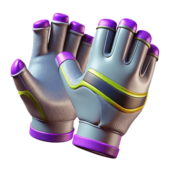 beautiful rustic Cycling Gloves Reflective Detail Top View Isolated authentic png