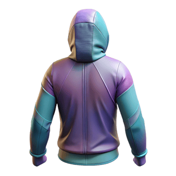 serene rustic Cycling Jacket with Hood Back View Isolated png
