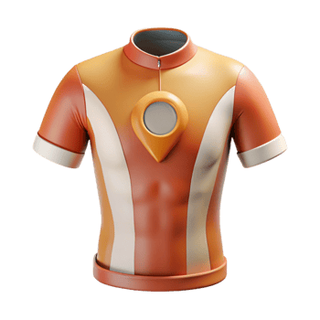Cycling Jersey Logo Placement Mockup Cutout png