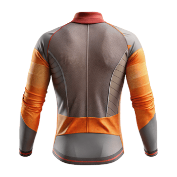 dramatic creative Cycling Jersey Long Sleeve Back View Isolated high resolution png