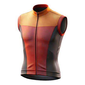 elegant artistic Cycling Jersey Sleeveless Front View Isolated high resolution png