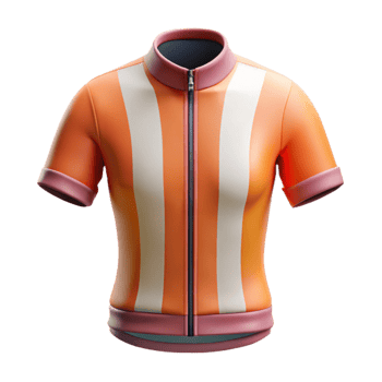 impressive traditional Cycling Jersey with Zipper Front View Isolated authentic png
