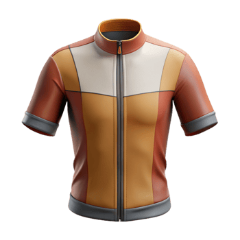 elegant minimalist Cycling Jersey with Zipper Front View Isolated premium png