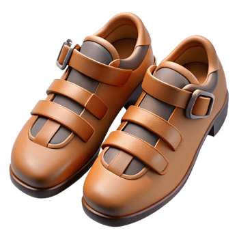extraordinary artistic Cycling Shoes with Straps Top View Isolated high quality png