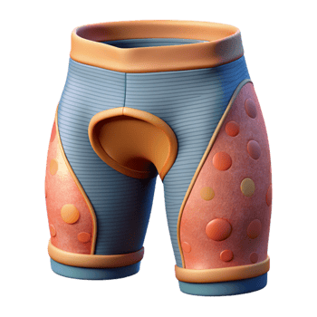 vibrant vintage Cycling Shorts Padded Close Up Cutout premium png