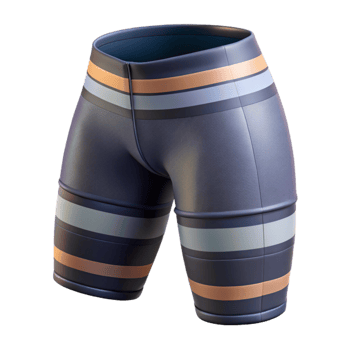 serene vintage Cycling Shorts Reflective Stripes Side View Cutout detailed png