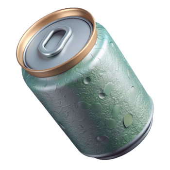 magnificent classic Cylindrical Can with Pull Tab Top Transparent Background professional png