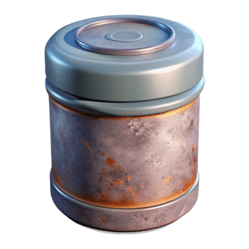 beautiful modern Cylindrical Container with Screw on Lid Isolated professional png