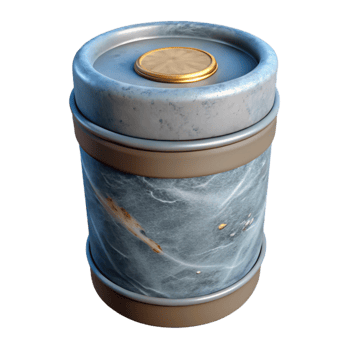 elegant minimalist Cylindrical Container with Tamper Evident Seal Isolated premium png